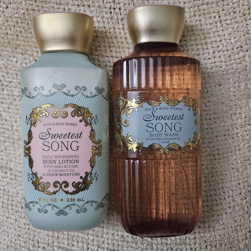 Bath & Body Works Sweetest Song Body Lotion And Body Wash